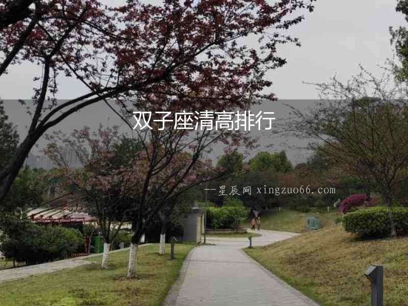 雙子座清高排行