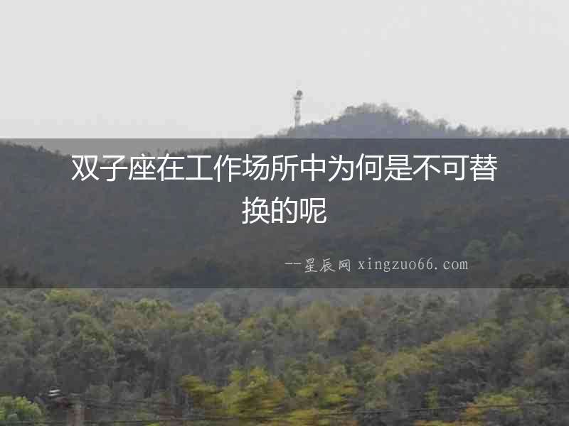 雙子座在工作場所中為何是不可替換的呢