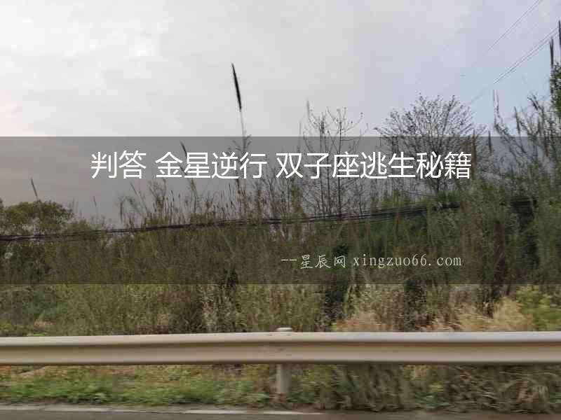 判答 金星逆行 雙子座逃生秘籍