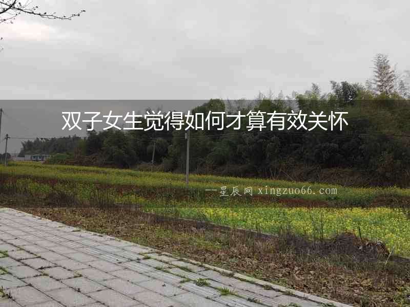 雙子女生覺得如何才算有效關懷