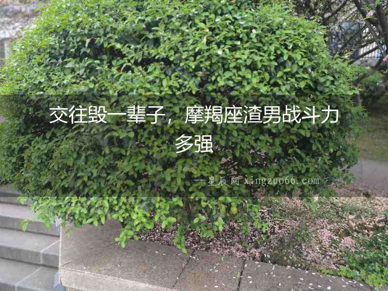 交往毀一輩子，摩羯座渣男戰斗力多強