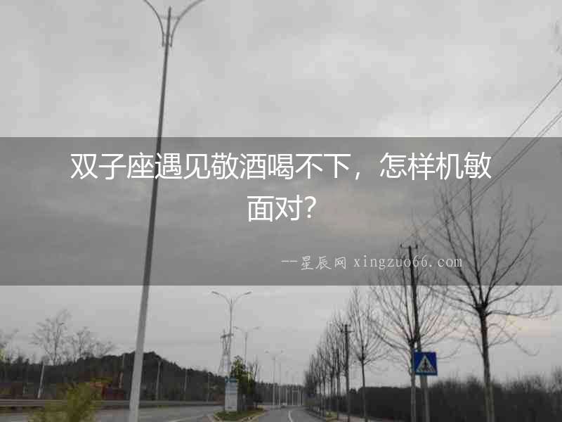 雙子座遇見敬酒喝不下，怎樣機敏面對？