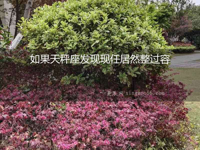 如果天秤座發(fā)現(xiàn)現(xiàn)任居然整過容