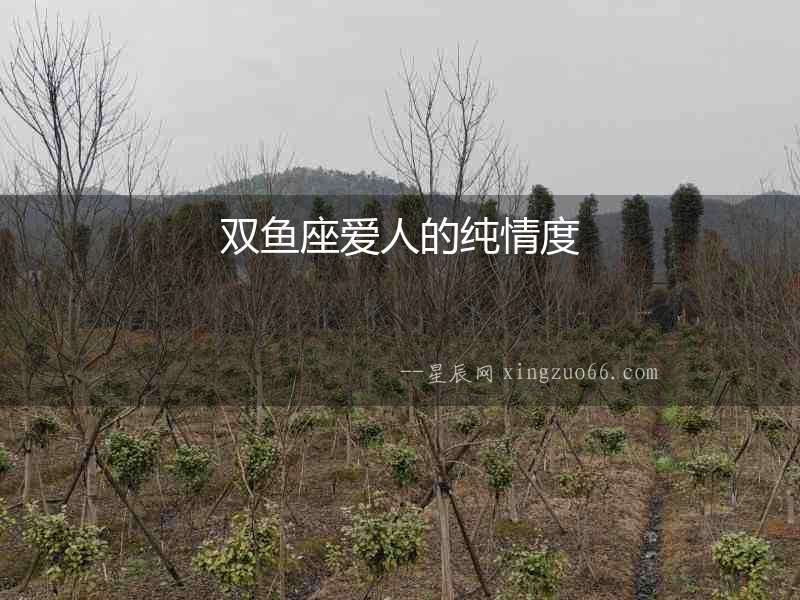雙魚座愛人的純情度