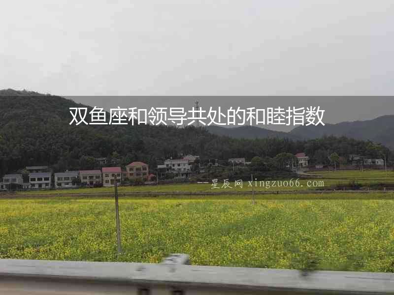 雙魚座和領導共處的和睦指數