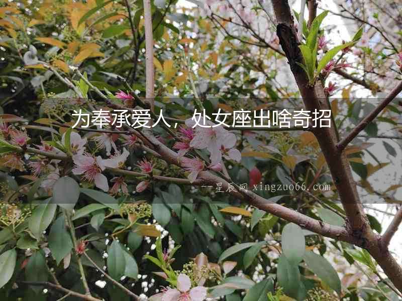為奉承愛人，處女座出啥奇招