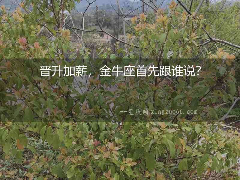 晉升加薪，金牛座首先跟誰說？