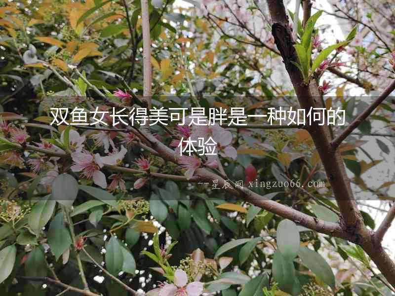 雙魚女長得美可是胖是一種如何的體驗