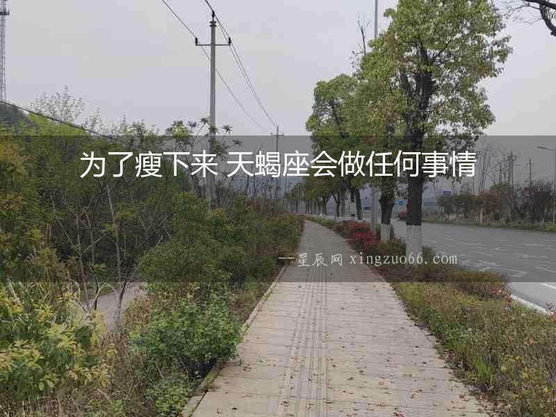 為了瘦下來 天蝎座會做任何事情