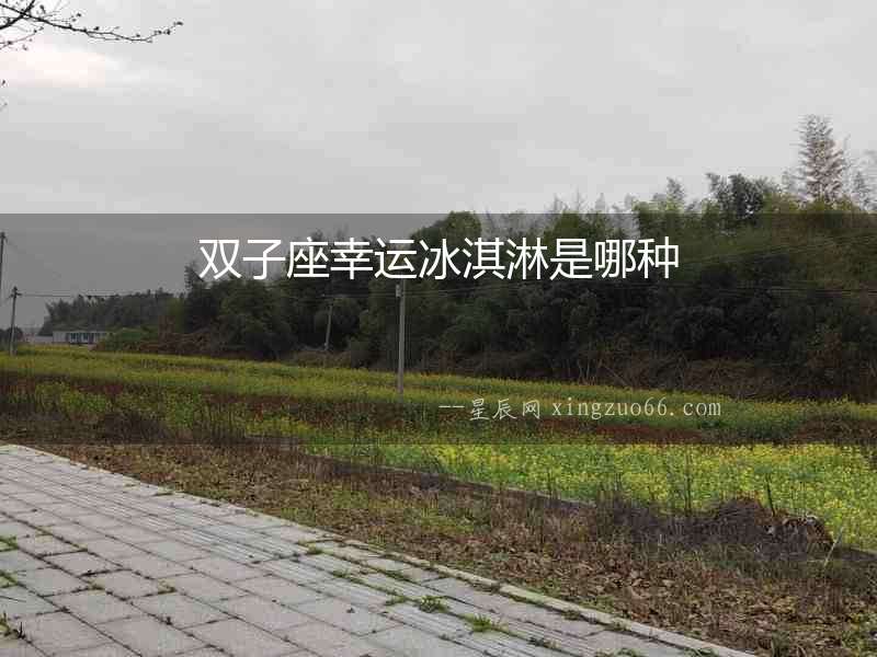 雙子座幸運冰淇淋是哪種