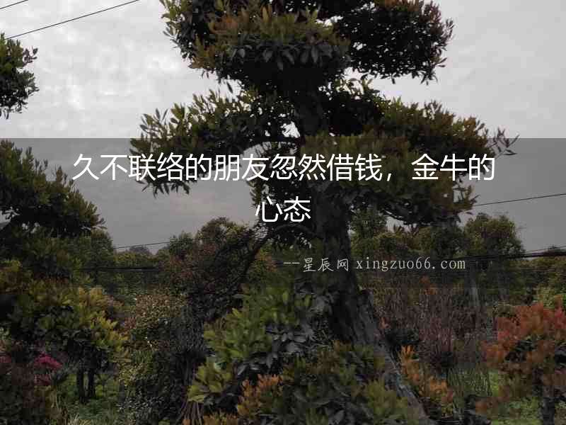 久不聯絡的朋友忽然借錢，金牛的心態