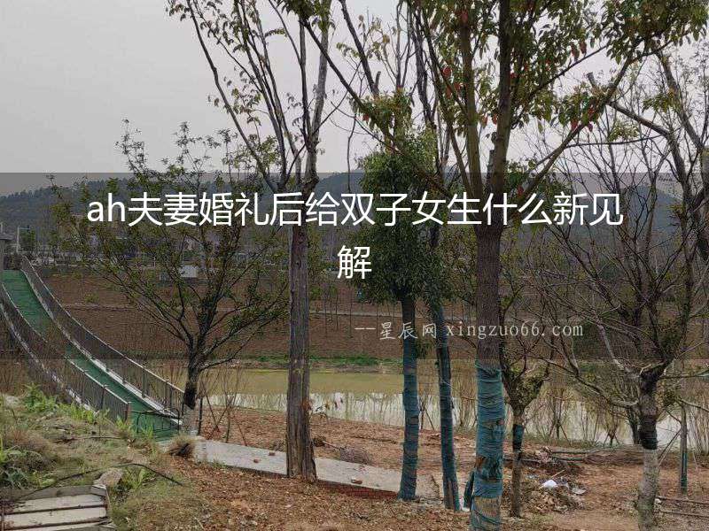 ah夫妻婚禮后給雙子女生什么新見(jiàn)解