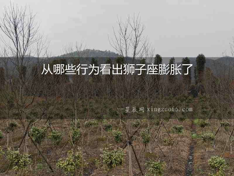 從哪些行為看出獅子座膨脹了
