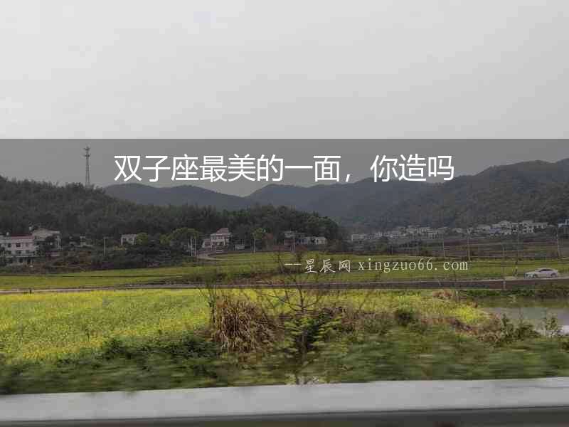雙子座最美的一面，你造嗎