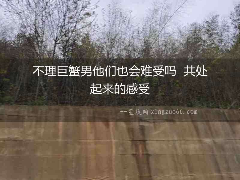 不理巨蟹男他們也會(huì)難受嗎  共處起來的感受