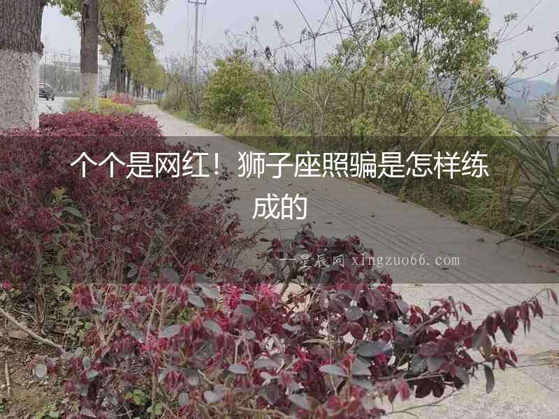 個個是網紅！獅子座照騙是怎樣練成的