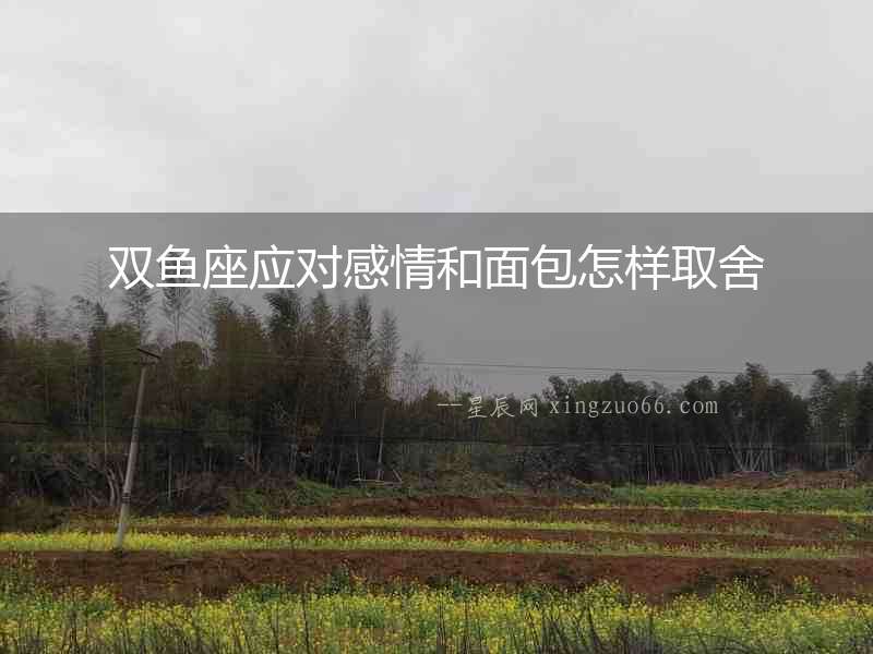 雙魚座應(yīng)對感情和面包怎樣取舍