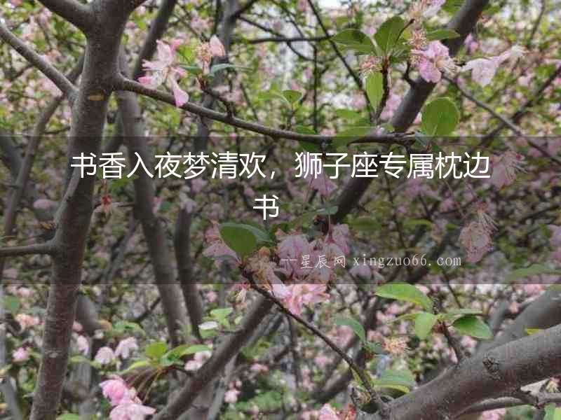 書香入夜夢清歡，獅子座專屬枕邊書　　