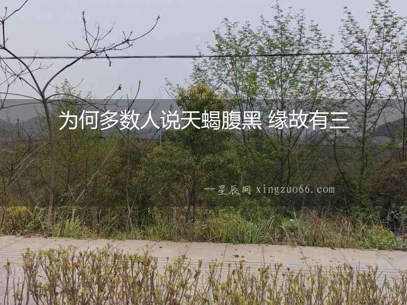 為何多數人說天蝎腹黑 緣故有三