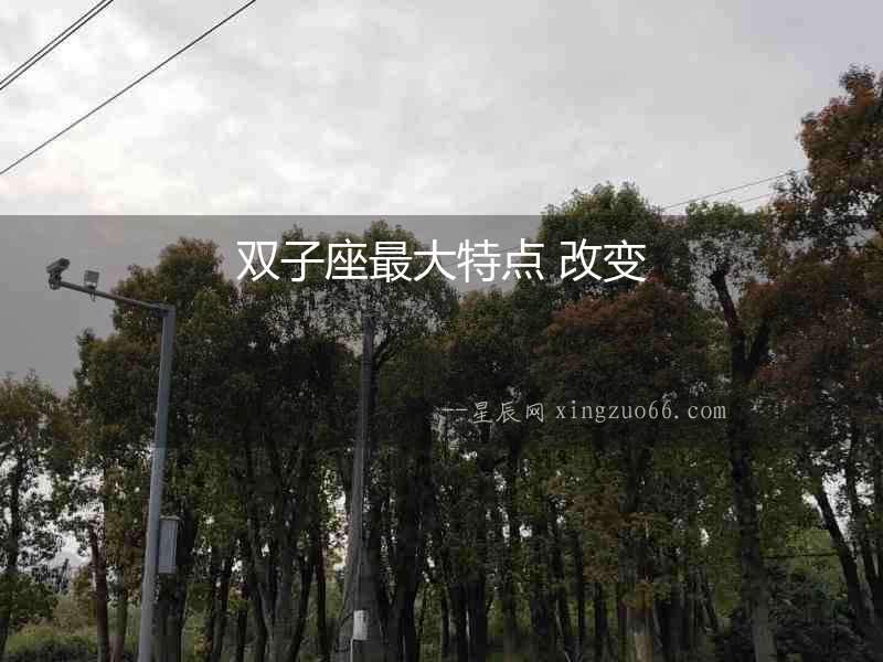 雙子座最大特點 改變