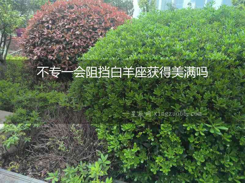 不專一會阻擋白羊座獲得美滿嗎