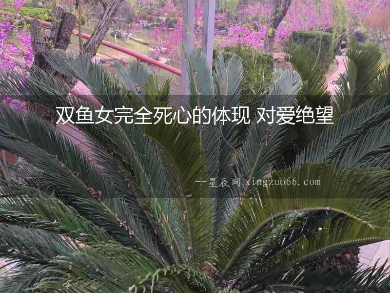 雙魚女完全死心的體現 對愛絕望