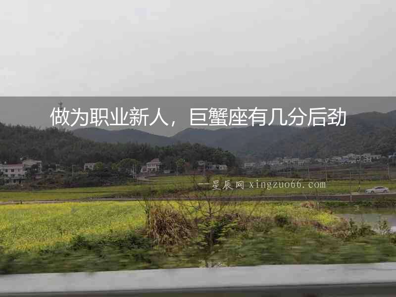 做為職業新人，巨蟹座有幾分后勁
