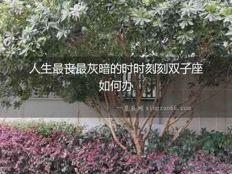 人生最喪最灰暗的時(shí)時(shí)刻刻雙子座如何辦