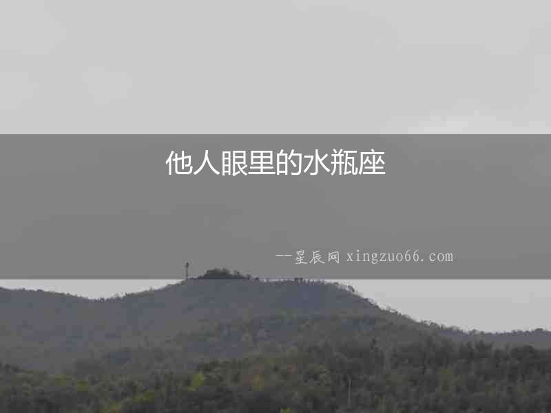 他人眼里的水瓶座