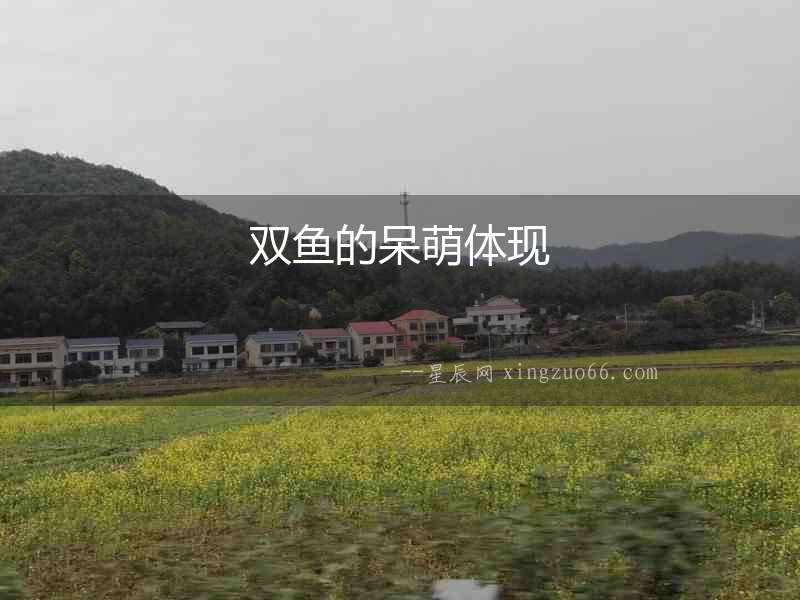 雙魚的呆萌體現