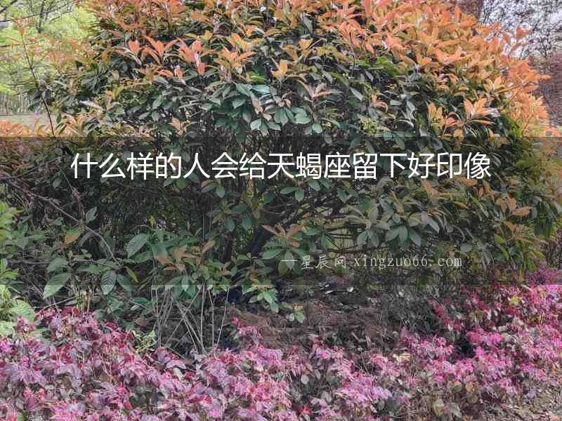 什么樣的人會(huì)給天蝎座留下好印像