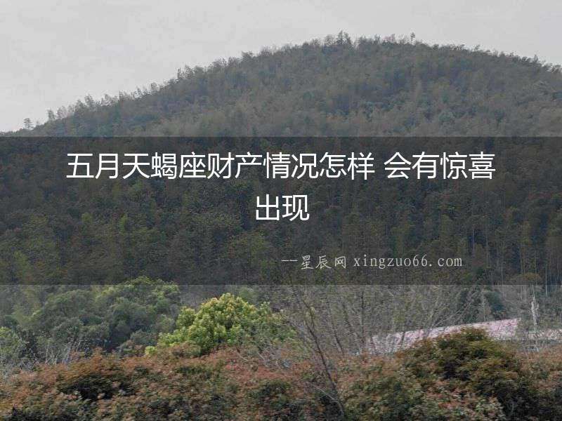 五月天蝎座財(cái)產(chǎn)情況怎樣 會(huì)有驚喜出現(xiàn)