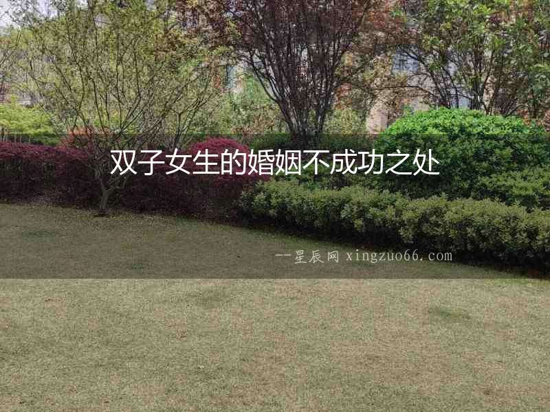 雙子女生的婚姻不成功之處