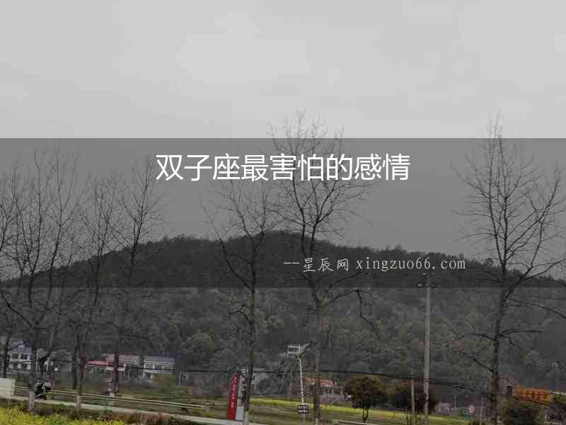 雙子座最害怕的感情
