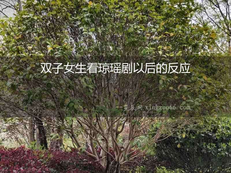 雙子女生看瓊瑤劇以后的反應