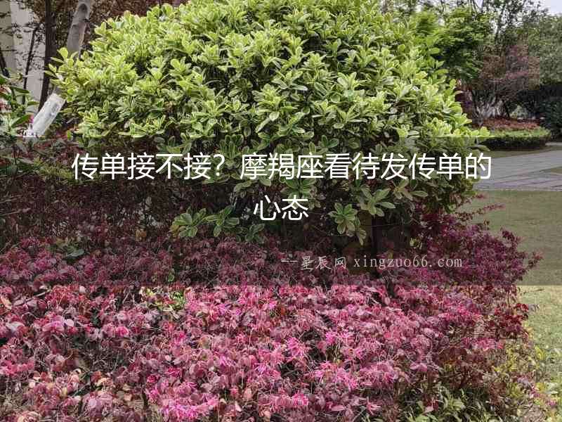 傳單接不接？摩羯座看待發傳單的心態