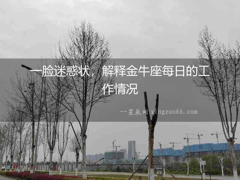 一臉迷惑狀，解釋金牛座每日的工作情況