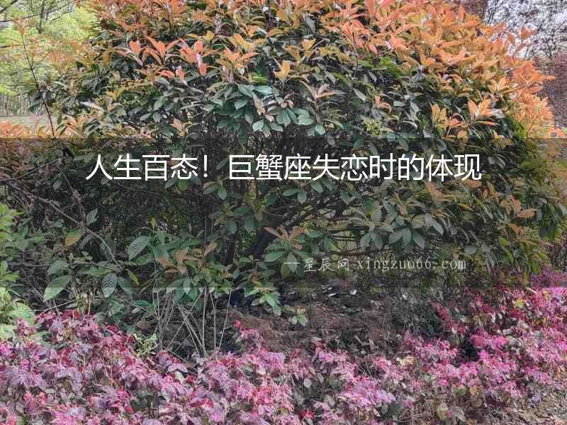 人生百態(tài)！巨蟹座失戀時的體現(xiàn)