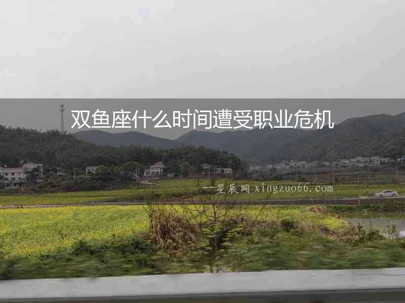 雙魚座什么時間遭受職業危機