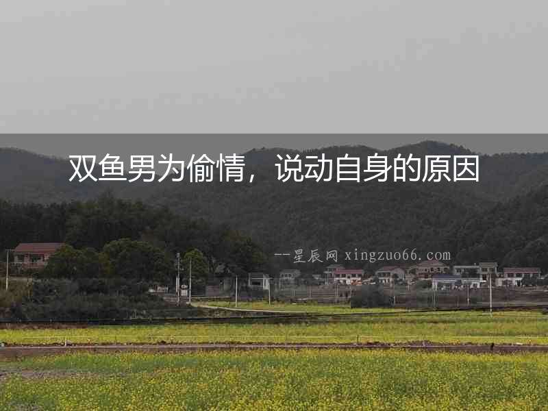 雙魚男為偷情，說動自身的原因