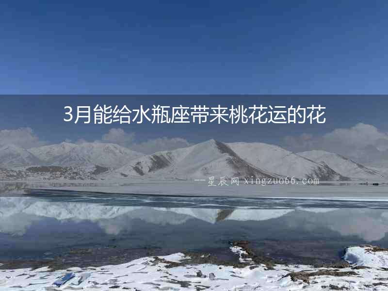 3月能給水瓶座帶來桃花運的花