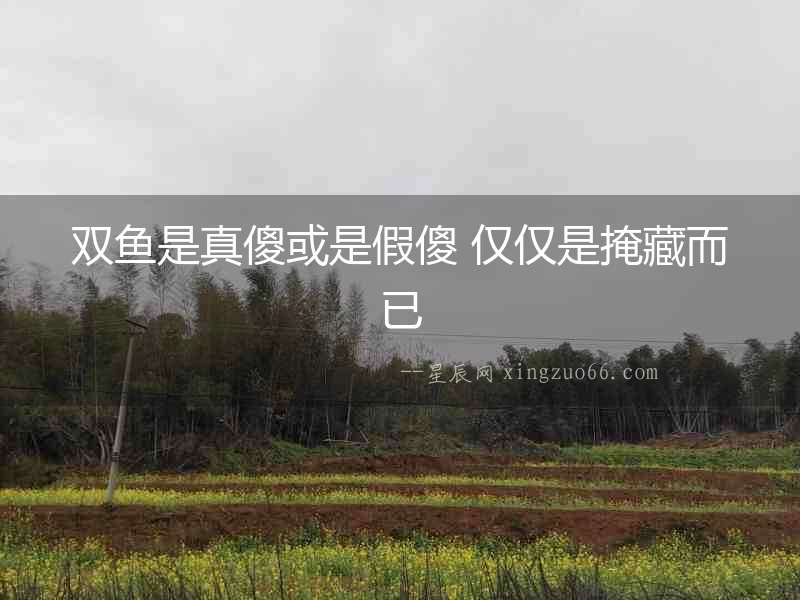 雙魚是真傻或是假傻 僅僅是掩藏而已