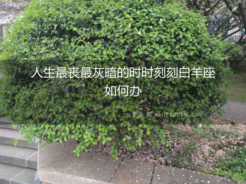人生最喪最灰暗的時時刻刻白羊座如何辦