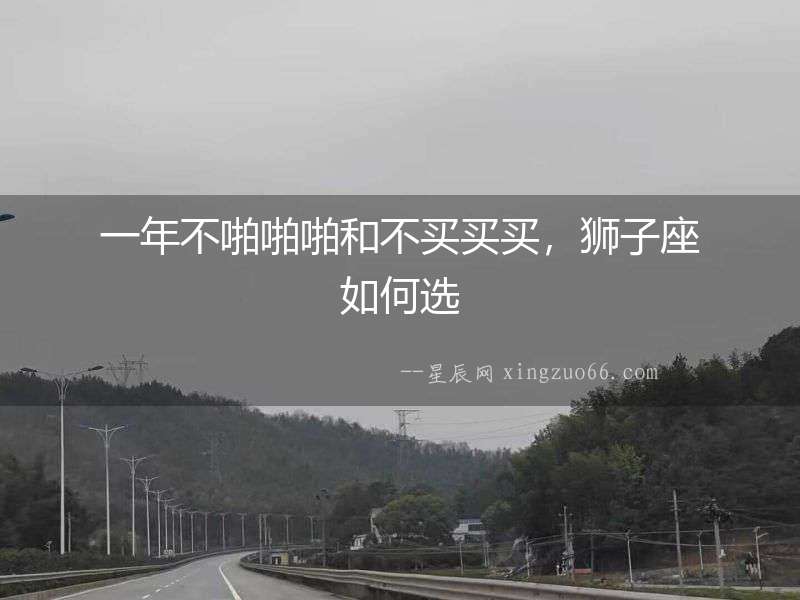 一年不啪啪啪和不買買買，獅子座如何選