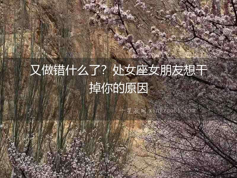 又做錯什么了？處女座女朋友想干掉你的原因