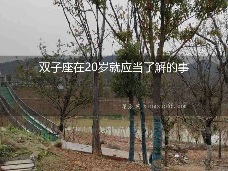 雙子座在20歲就應當了解的事