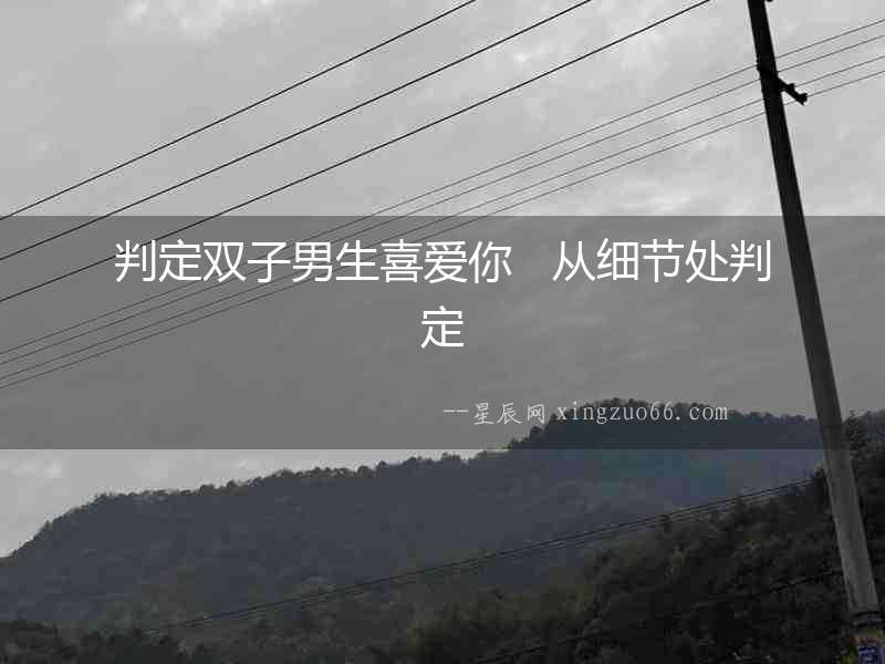 判定雙子男生喜愛你   從細(xì)節(jié)處判定