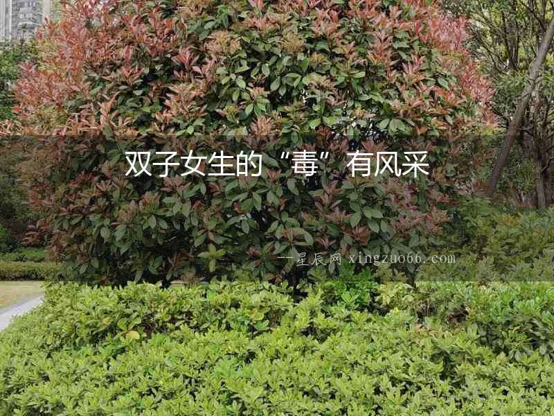 雙子女生的“毒”有風(fēng)采