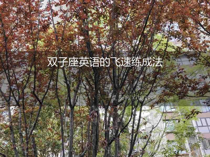 雙子座英語的飛速練成法