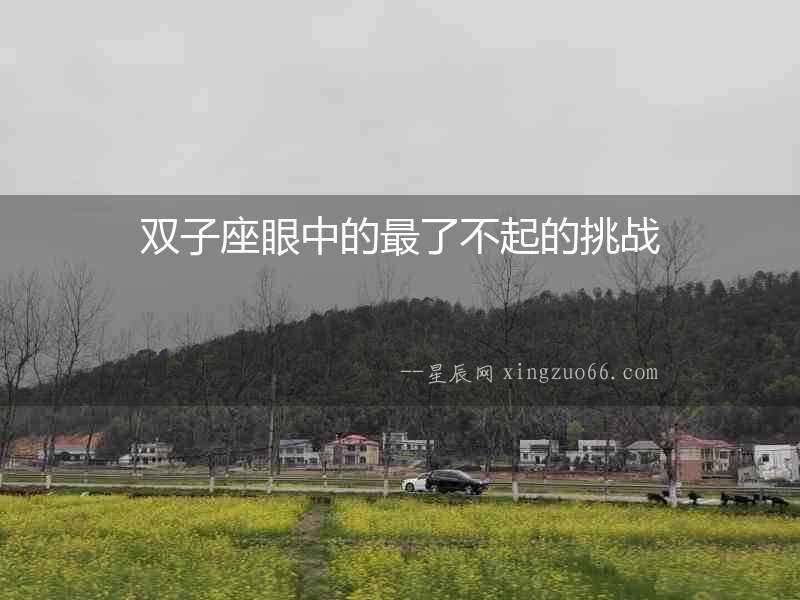 雙子座眼中的最了不起的挑戰(zhàn)